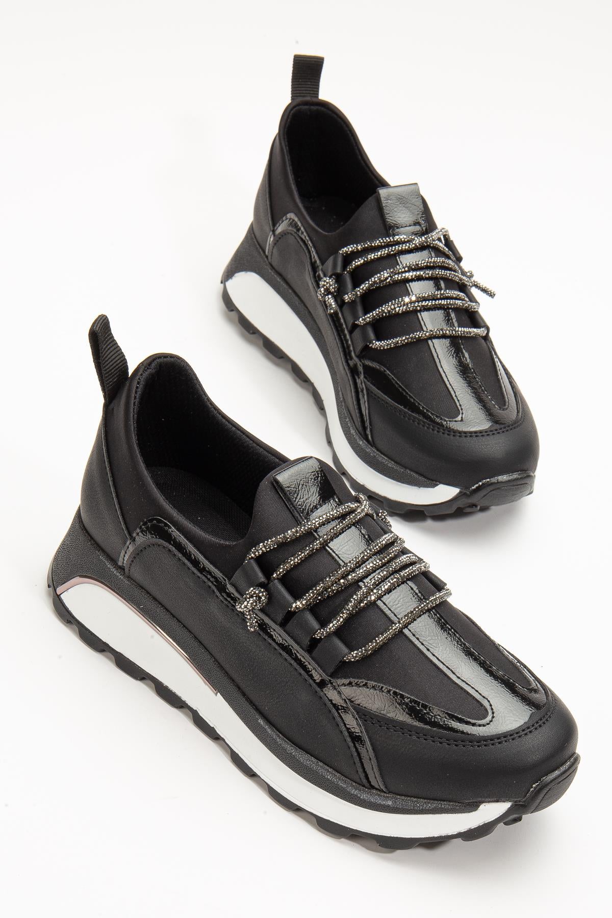 Verica Kadın Spor Ayakkabı Sneaker Lastik Detaylı Taşlı