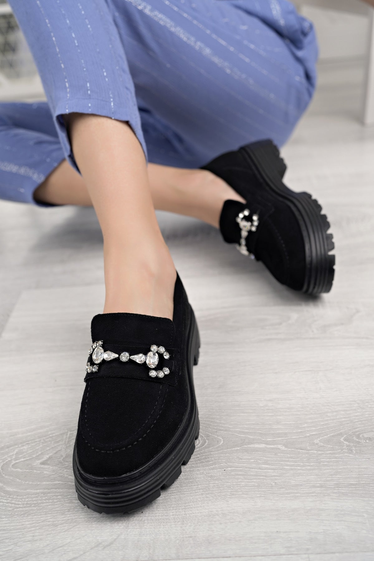Vicky Kadın Taş Aksesuarlı Loafer Ayakkabı WHİTLEY26280